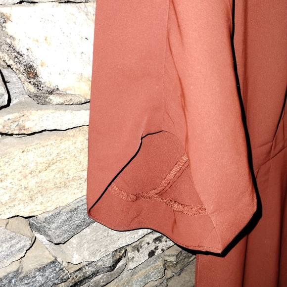 Banana Republic NWT dress, burnt caramel, size 6 short sleeves - Picture 5 of 12